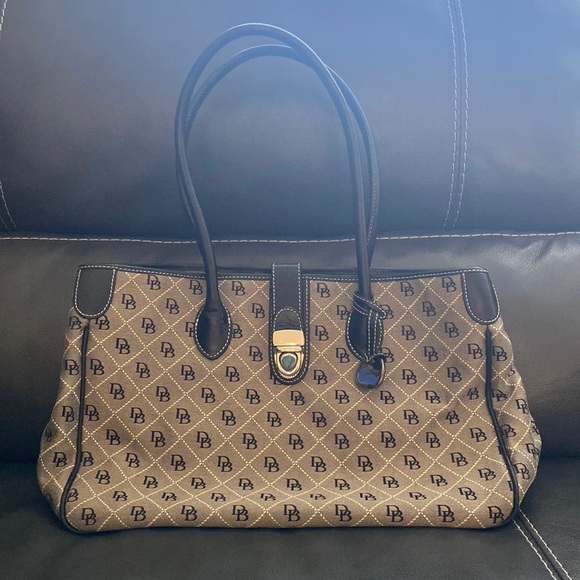 Dooney & Bourke Handbags - Authentic Black Signature Dooney & Bourke Double Long Handle